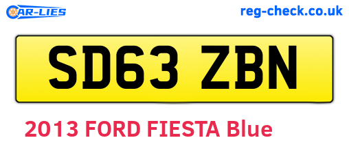SD63ZBN are the vehicle registration plates.
