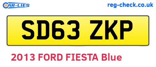 SD63ZKP are the vehicle registration plates.