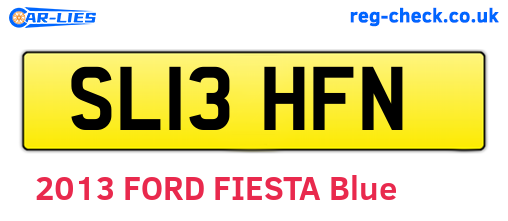 SL13HFN are the vehicle registration plates.
