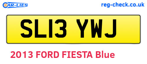SL13YWJ are the vehicle registration plates.
