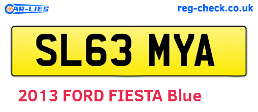 SL63MYA are the vehicle registration plates.