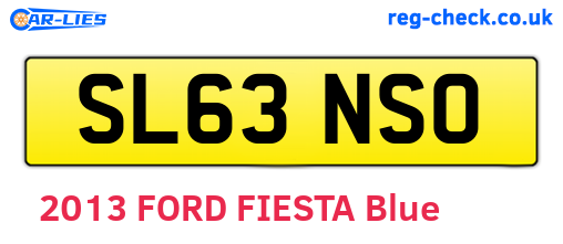 SL63NSO are the vehicle registration plates.