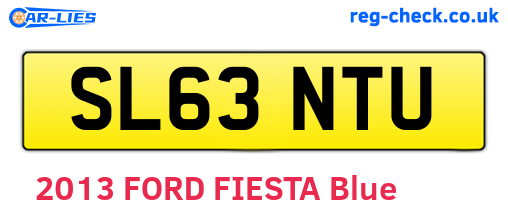 SL63NTU are the vehicle registration plates.