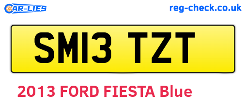 SM13TZT are the vehicle registration plates.