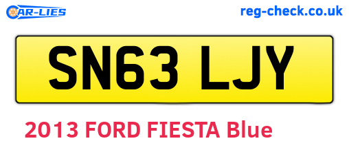 SN63LJY are the vehicle registration plates.