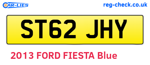 ST62JHY are the vehicle registration plates.