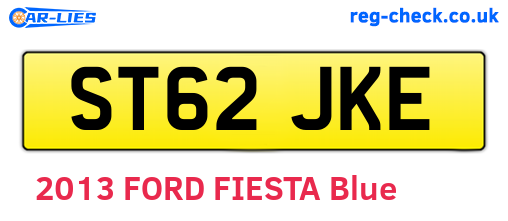 ST62JKE are the vehicle registration plates.