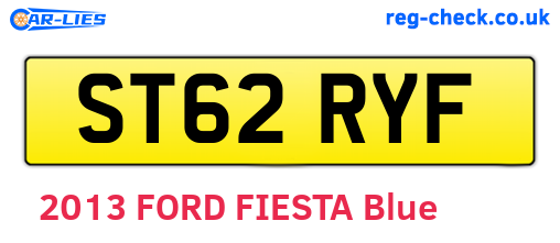ST62RYF are the vehicle registration plates.