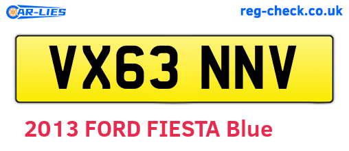 VX63NNV are the vehicle registration plates.