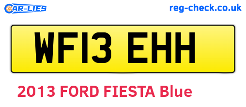 WF13EHH are the vehicle registration plates.