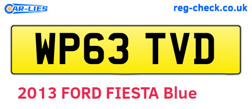 WP63TVD are the vehicle registration plates.