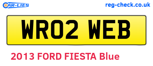 WR02WEB are the vehicle registration plates.