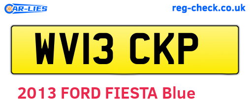 WV13CKP are the vehicle registration plates.