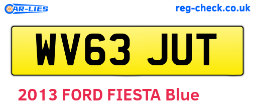 WV63JUT are the vehicle registration plates.