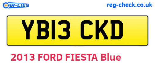 YB13CKD are the vehicle registration plates.
