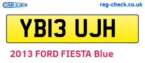 YB13UJH are the vehicle registration plates.