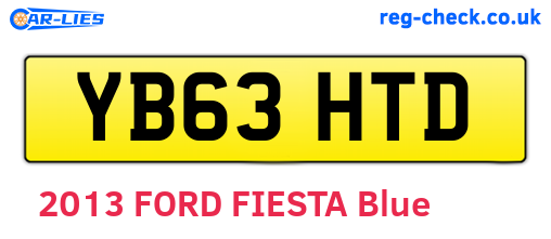YB63HTD are the vehicle registration plates.