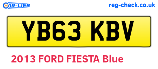 YB63KBV are the vehicle registration plates.