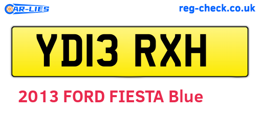 YD13RXH are the vehicle registration plates.
