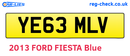 YE63MLV are the vehicle registration plates.
