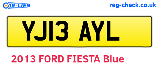 YJ13AYL are the vehicle registration plates.