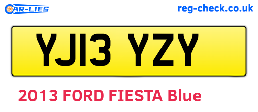 YJ13YZY are the vehicle registration plates.