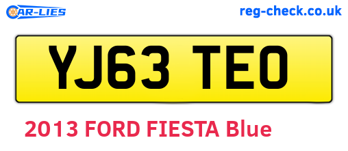 YJ63TEO are the vehicle registration plates.