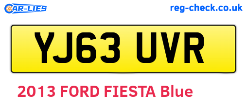 YJ63UVR are the vehicle registration plates.