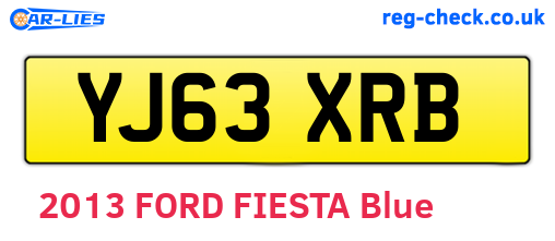 YJ63XRB are the vehicle registration plates.