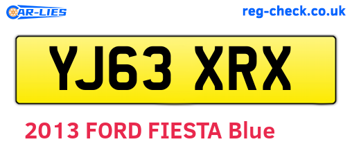 YJ63XRX are the vehicle registration plates.