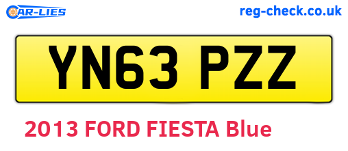YN63PZZ are the vehicle registration plates.