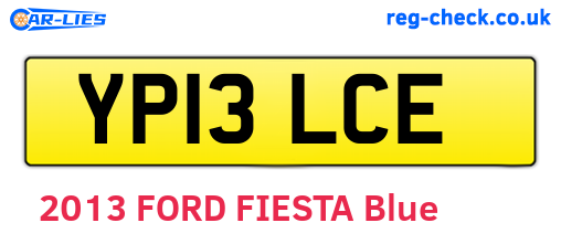YP13LCE are the vehicle registration plates.