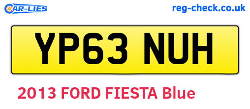 YP63NUH are the vehicle registration plates.
