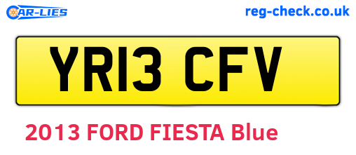 YR13CFV are the vehicle registration plates.