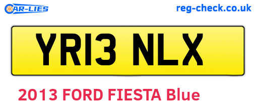 YR13NLX are the vehicle registration plates.
