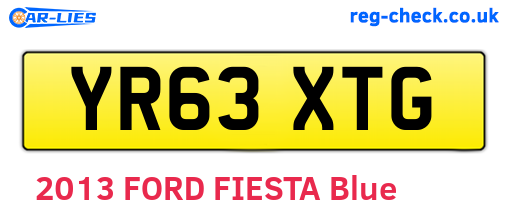 YR63XTG are the vehicle registration plates.