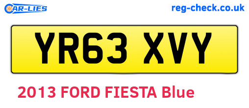 YR63XVY are the vehicle registration plates.