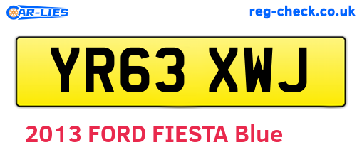YR63XWJ are the vehicle registration plates.