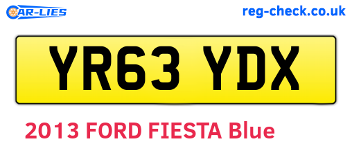 YR63YDX are the vehicle registration plates.