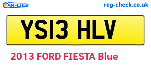 YS13HLV are the vehicle registration plates.