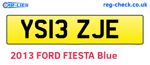 YS13ZJE are the vehicle registration plates.