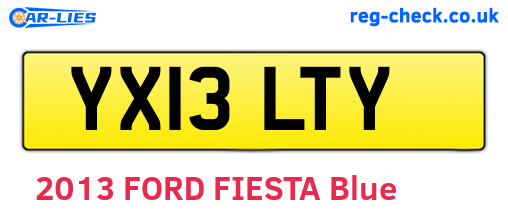 YX13LTY are the vehicle registration plates.