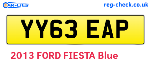 YY63EAP are the vehicle registration plates.