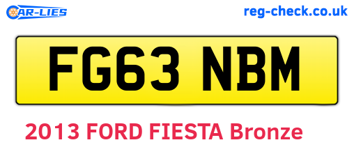 FG63NBM are the vehicle registration plates.