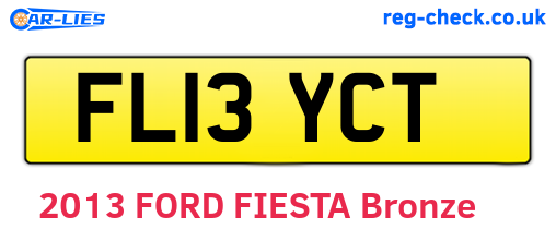 FL13YCT are the vehicle registration plates.