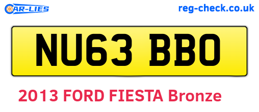 NU63BBO are the vehicle registration plates.