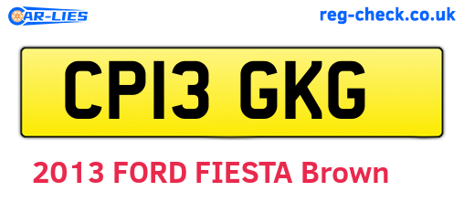 CP13GKG are the vehicle registration plates.