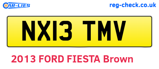 NX13TMV are the vehicle registration plates.