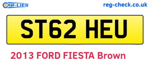 ST62HEU are the vehicle registration plates.