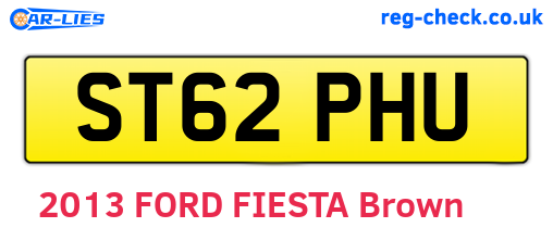 ST62PHU are the vehicle registration plates.